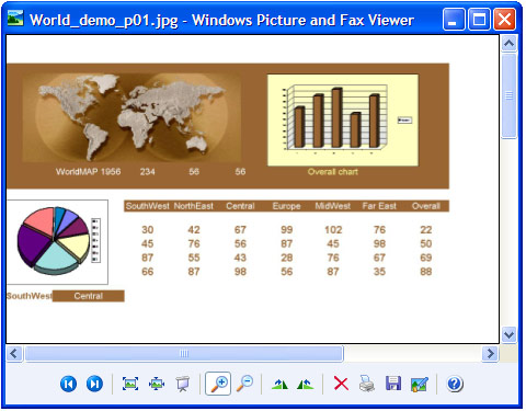 Windows画像とFAXビューアで開かれた変換スプレッドシート。