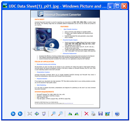 Windows画像とFAXビューアで開かれた変換文書。