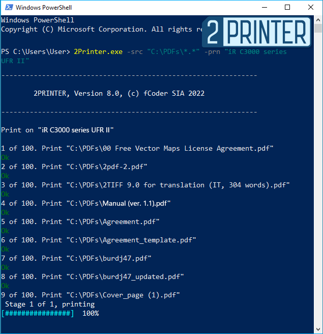 fCoder 2Printer 8.0 - コマンドライン印刷ソフトが大幅にアップデート